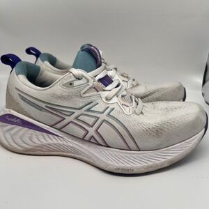 Asics Gel-Cumulus 25 Womens Running Shoes White Purple FF Blast+ PureGEL size 10